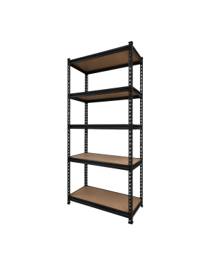 estante metalico 183x90x35cm 5niv negro uro