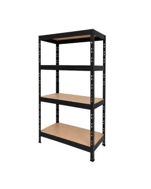 estante metalico 148x70x30cm 4niv negro uro