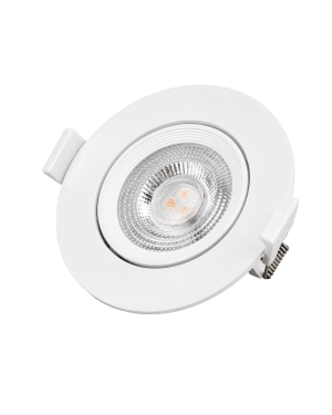 foco empotr led 5w lc bascul 350lm d85mm bco 9552