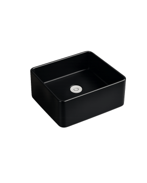 lavamano sobreponer cuadrado lier negro 13x37x37