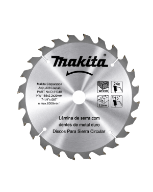 disco sierra 714 x 24 dientes madera eje 20mm