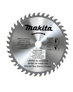 disco sierra 714 x 40 dientes madera eje 20mm