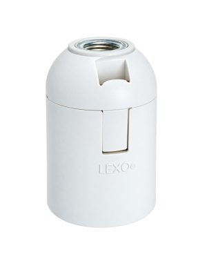 portalampara termoplastico e-27 blanco 4a 250v
