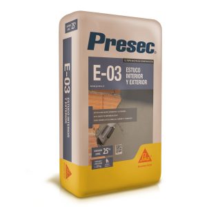 Presec E-03 estuco int y ext saco 25kg (63xpallet)