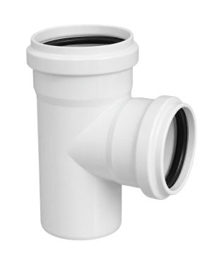 tee pvc sanitario 110 blanco c/goma