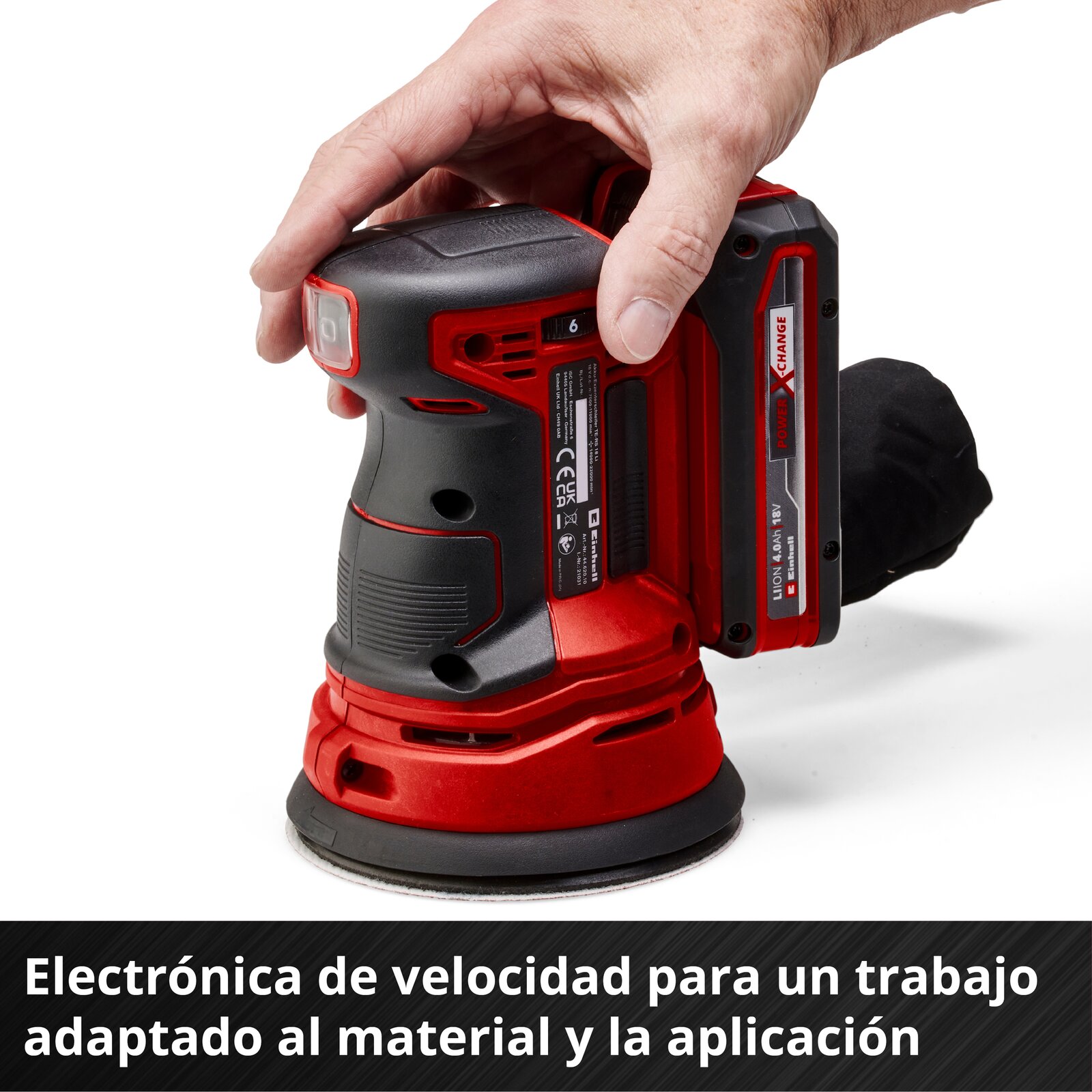 Lijadora rotorbital inalámbrica Einhell TE-RS 18 Li - Imagen 9