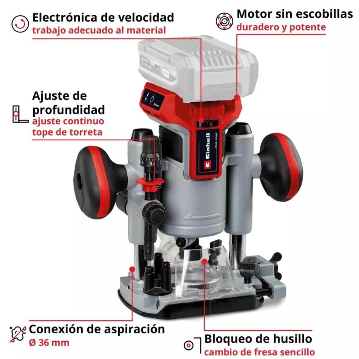 Recortadora inalámbrica Einhell TP-RO 18 Li BL - Imagen 3