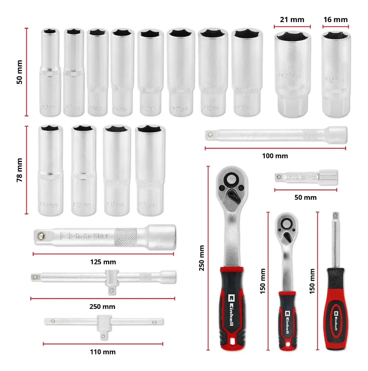 Set mecánico Einhell E-Case 92 piezas - Imagen 6