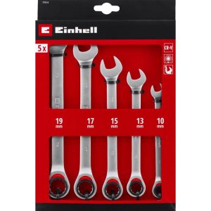 Set de llaves punta-corona con chicharra Einhell 5 piezas